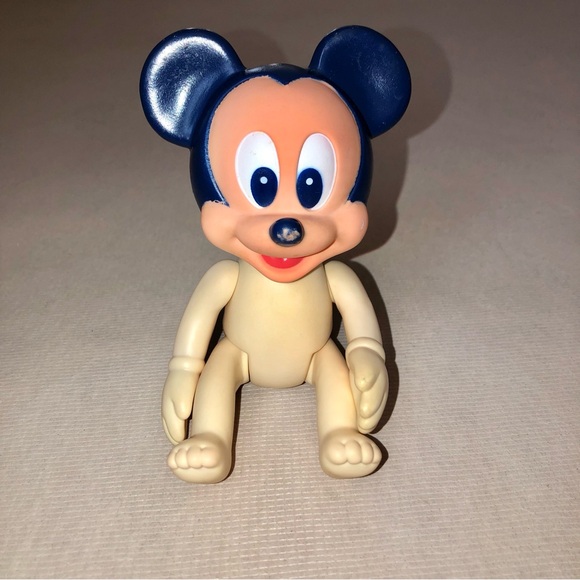 Disney | Toys | Vintage Mickey Mouse 984 Arco Posable Rubber | Poshmark